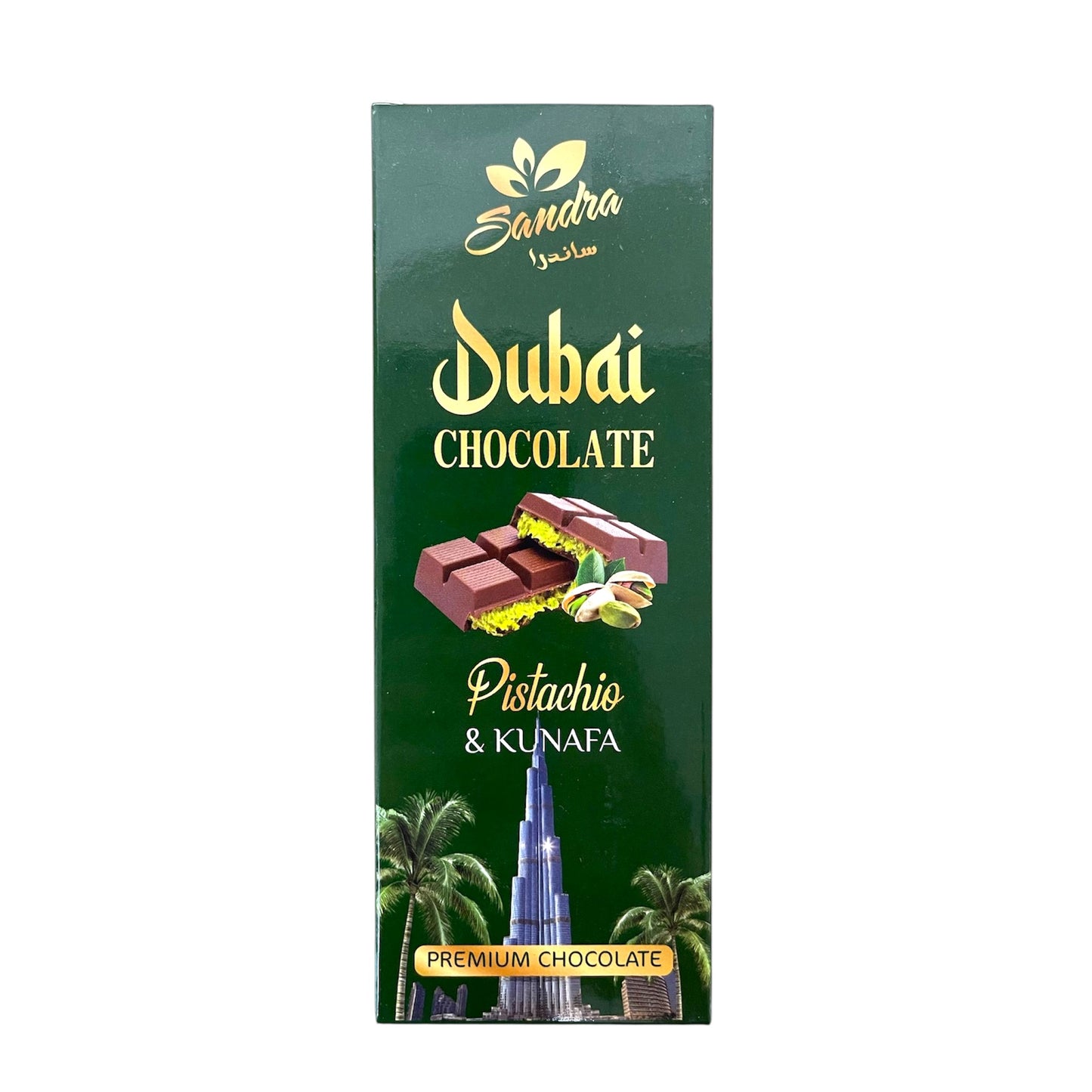 Sandra Dubai Chocolate Pistachio Kunafa ساندرا شوكولاتة دبى بالفستق (بيستاشيو) و الكنافة