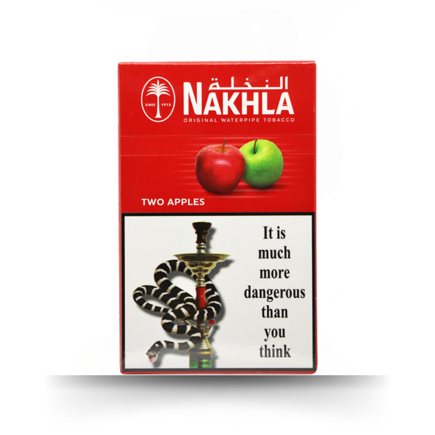 al nakhla shisha tobacco Nakhla Two Apples Hookah Tobacco النخلة تفاحتين معسل – SF SHOPLY