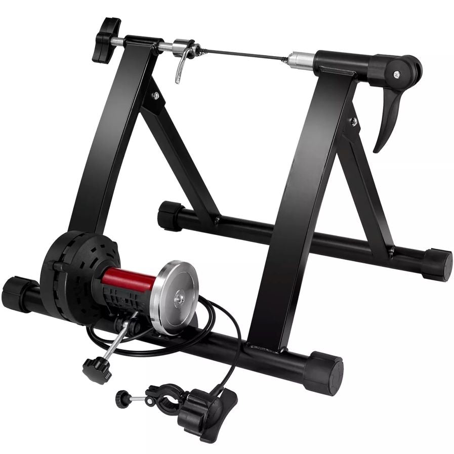 Magnetic Bike Trainer Stand Premium Steel Bicycle Indoor Exercise Fitness Black