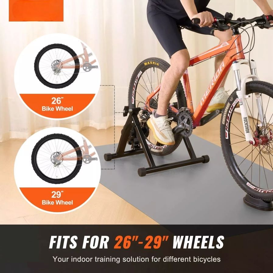 Magnetic Bike Trainer Stand Premium Steel Bicycle Indoor Exercise Fitness Black