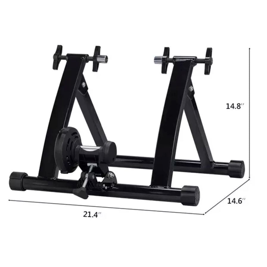 Magnetic Bike Trainer Stand Premium Steel Bicycle Indoor Exercise Fitness Black