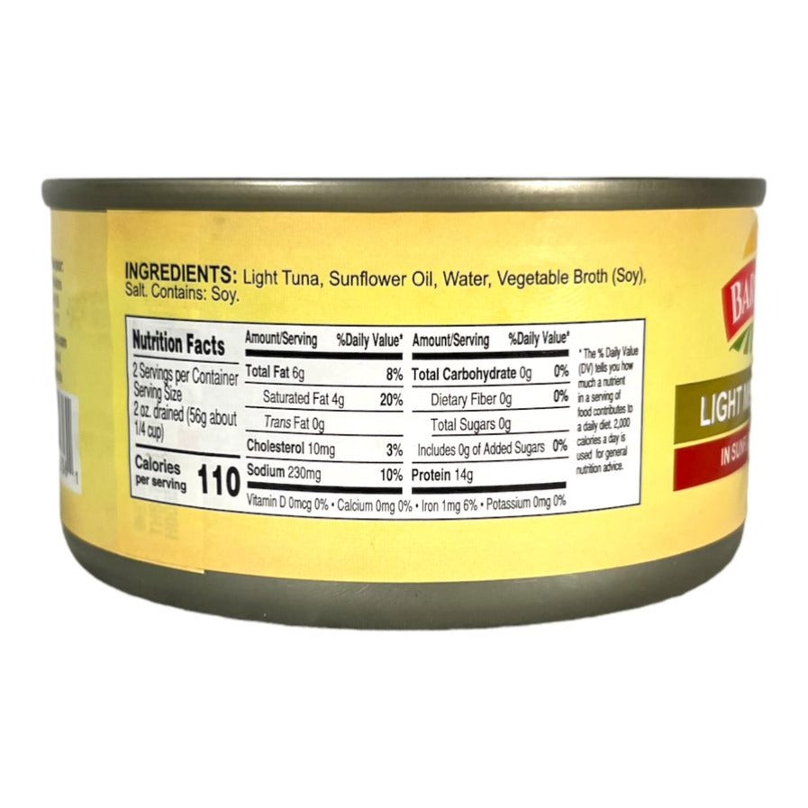 Baraka Light Meat Tuna In Sunflower Oil 185 GM بركة لحم تونا خفيف فى زيت عباد الشمس