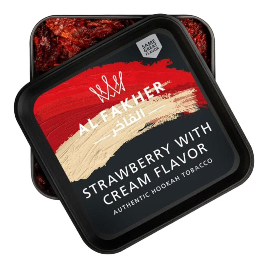 AL Fakher Strawberry With Cream Flavor 250 GM الفاخر نكهة الفراولة مع الكريمة