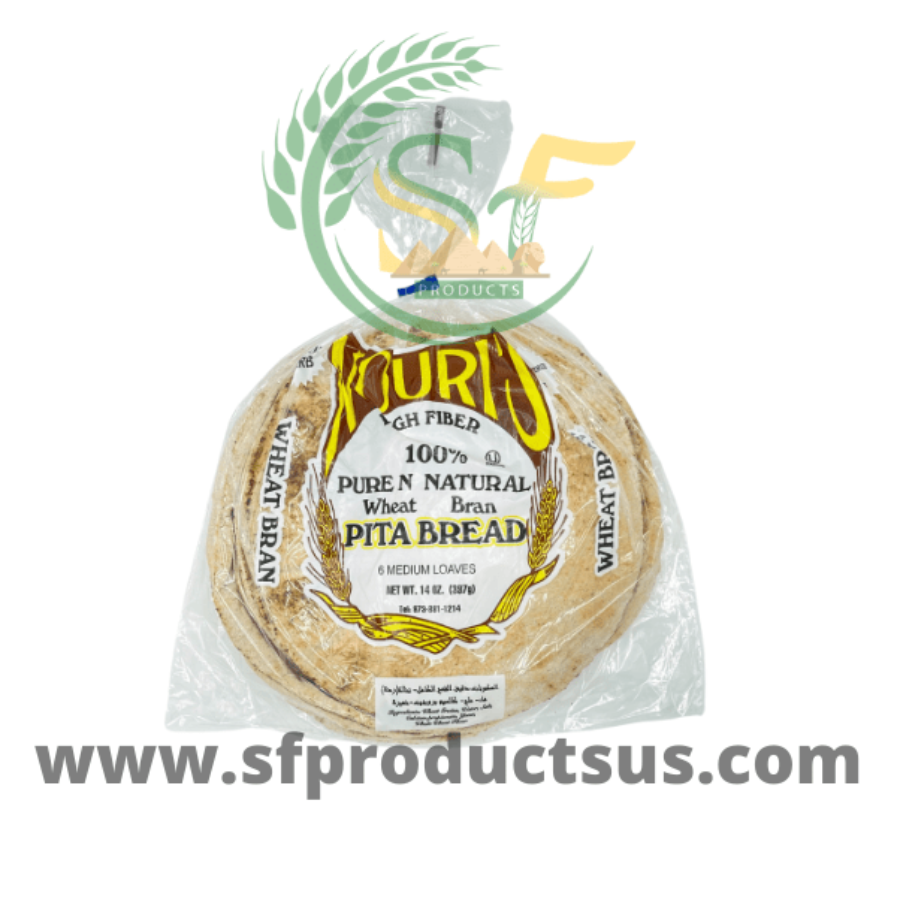 Lebanese 6 wheat pita bread خبز البيتا اللبنانى ستة ارغفة