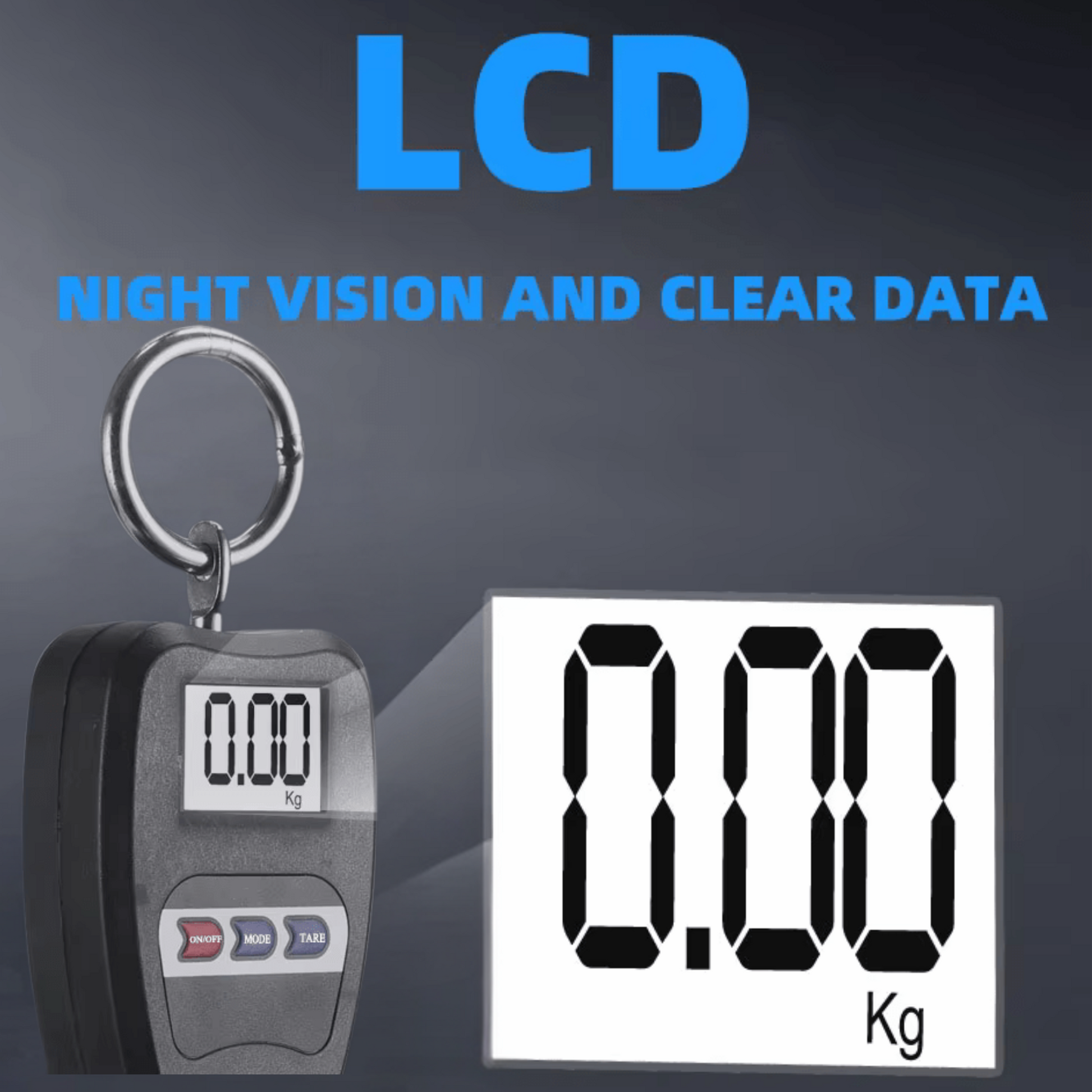 Crane Scale Weighing Digital Industrial Hanging Scale 200Kg / 441Lb Heavy Duty