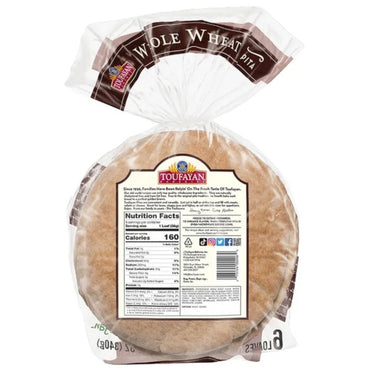 Toufayan Bakeries Whole Wheat, Pita Bread  توفيان خبز القمح (خبز بيتا)