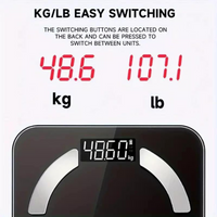 Smart Digital Bathroom Weight Fat Scale Body BMI Mobile App Bluetooth