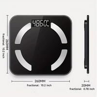 Smart Digital Bathroom Weight Fat Scale Body BMI Mobile App Bluetooth