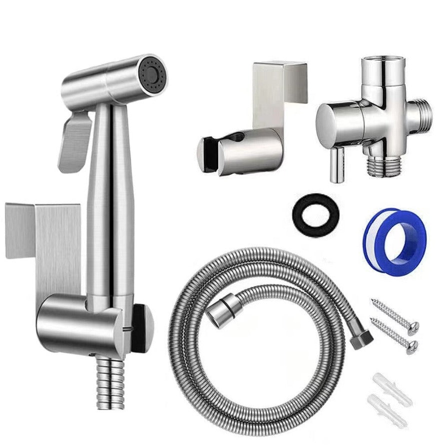 Toilet Shattaf Adapter Hose Bidet Spray Stainless Steel Handheld Shower Head US