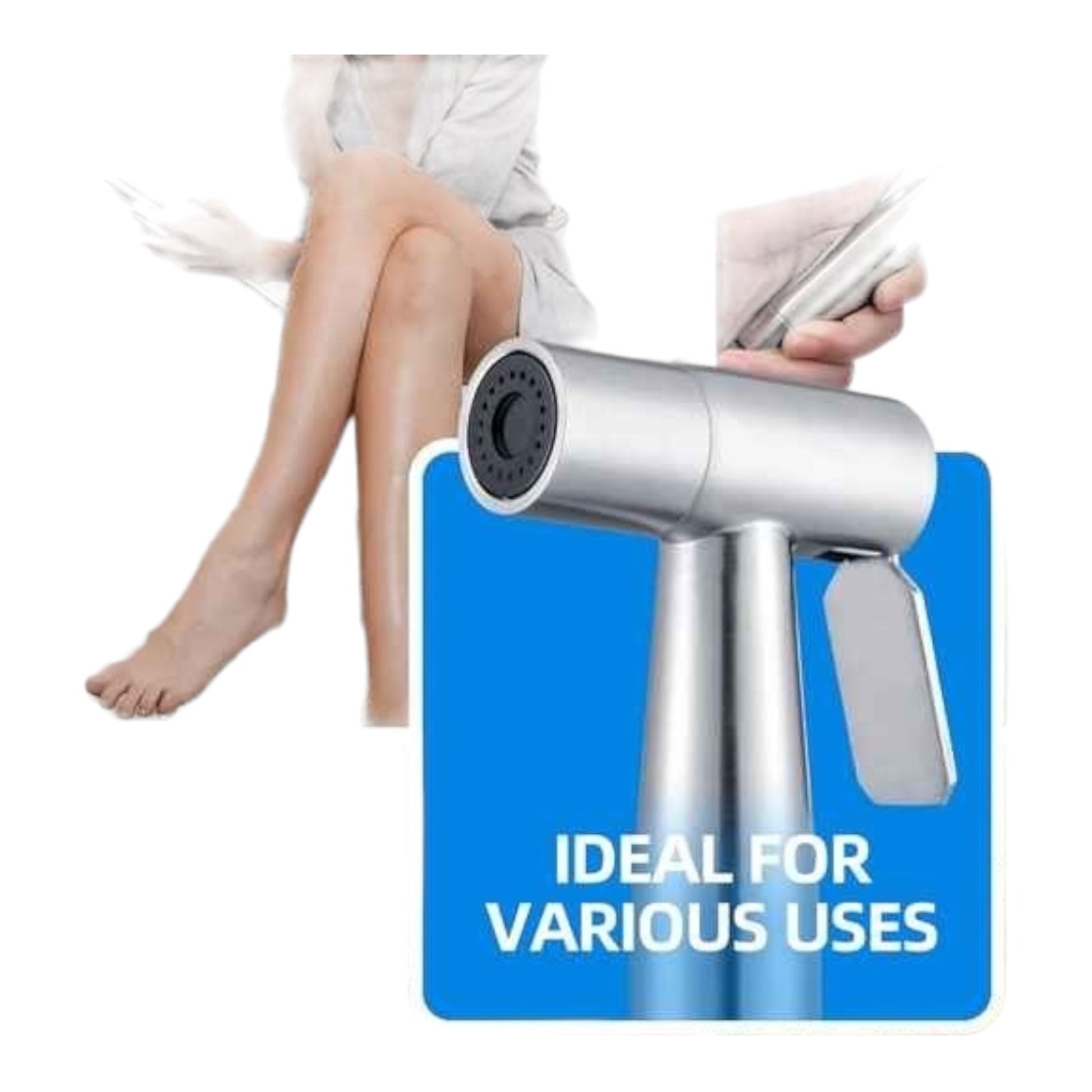 Toilet Shattaf Adapter Hose Bidet Spray Stainless Steel Handheld Shower Head US