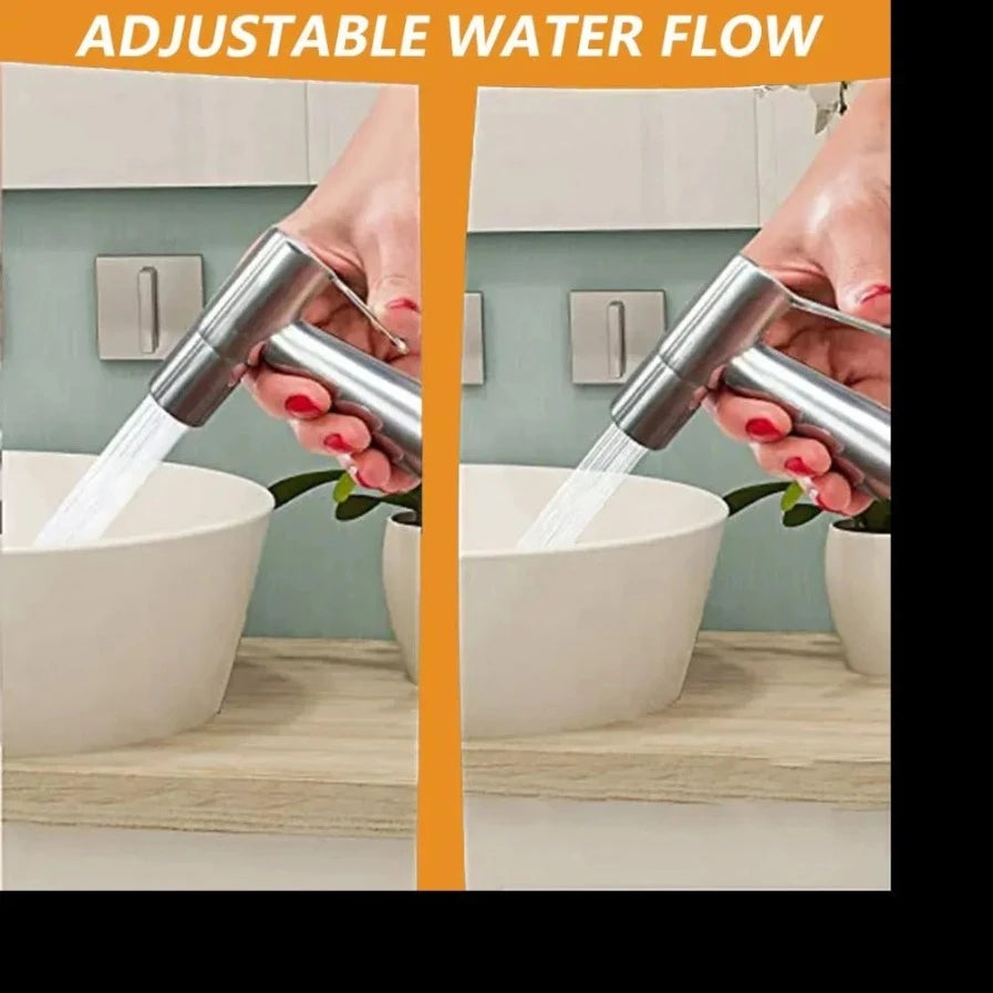 Toilet Shattaf Adapter Hose Bidet Spray Stainless Steel Handheld Shower Head US
