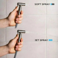 Toilet Shattaf Adapter Hose Bidet Spray Stainless Steel Handheld Shower Head US