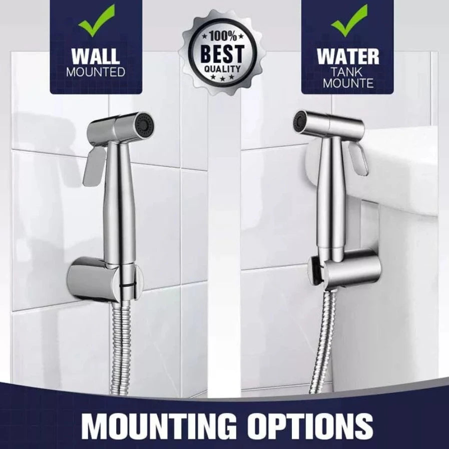Toilet Shattaf Adapter Hose Bidet Spray Stainless Steel Handheld Shower Head US