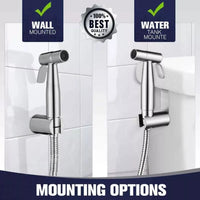 Toilet Shattaf Adapter Hose Bidet Spray Stainless Steel Handheld Shower Head US