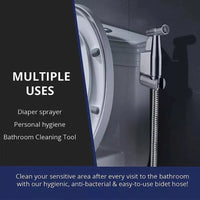Toilet Shattaf Adapter Hose Bidet Spray Stainless Steel Handheld Shower Head US
