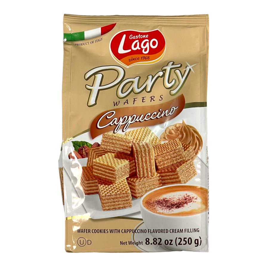 Party Wafers Cookies With Cappuccino Flavored Cream Filling 250 GM بارتى ويفر محشو بكريمة بنكهة الكابتشينو
