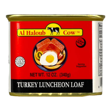 Al Haloub Cow Turkey Luncheon Loaf 340 GM البقرة الحلوب لانشون لحم الحبش (ديك رومى)