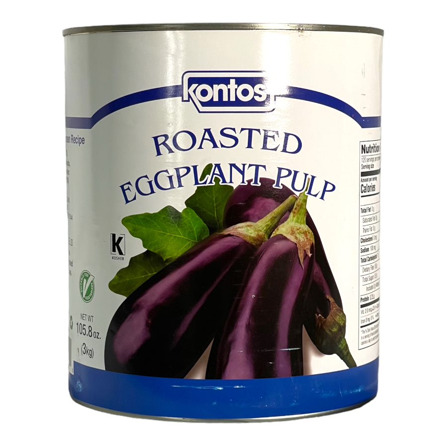 Kontos Roasted Eggplant Pulp 3 KG كونتوس لب الباذنجان المشوي