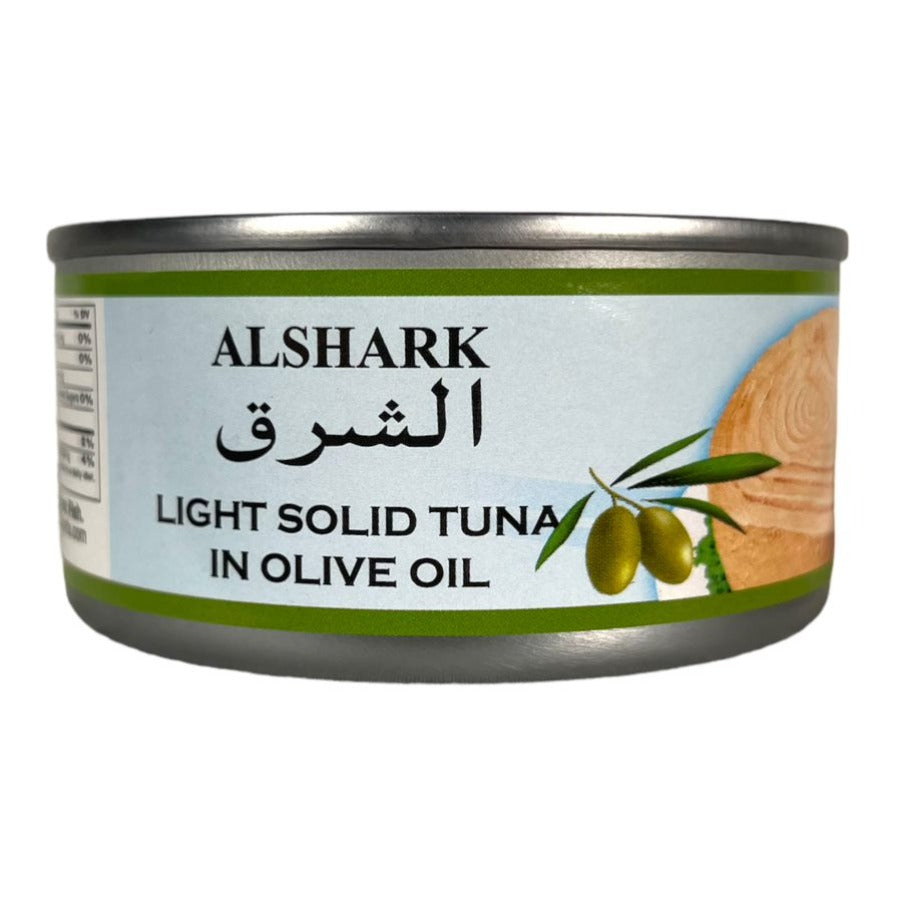 ALshark Spicy Light Solid Tuna In Olive Oil 170 GM الشرق سمك تونا حار بزيت الزيتون