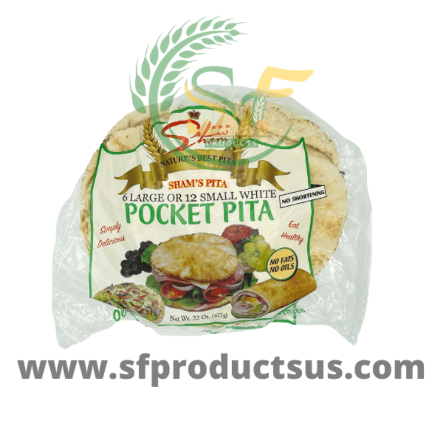 Pocket Pita Lebanese 12 white pita bread بيتا 12 رغيف خبز ابيض لبنانى